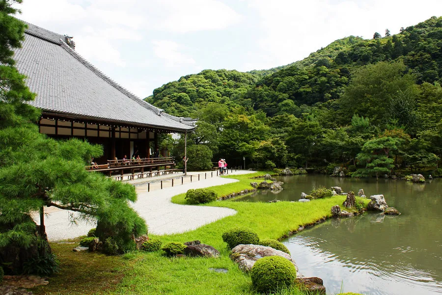 Mossy scenery of Gio-ji Temple, located in Ukyo Ward, Kyoto City, a temple (nunnery) of the Daikakuji school of the Shingon sect